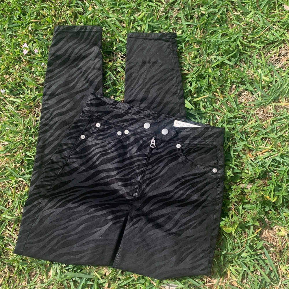 [Rag & Bone] Black Zebra Pattern Skinny Jeans - S… - image 1